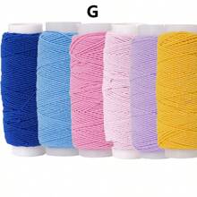 6 Stücke 0,6mm elastischer Faden, je 20m Spule, elastischer Nähfaden für Nähmaschinen, Raffgarn für Nähen, Overlock-Maschinen, Quilt, Stricken, Weben, DIY