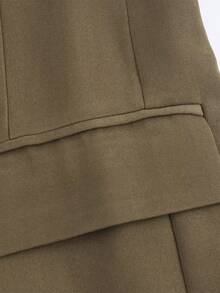 Blazer informal de corte holgado, primavera/otoño - Café integral - Ver 5