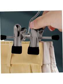 10 pièces set de pinces multifonctionnelles, pinces réglables, antidérapantes, pinces pour pantalons en métal brossé, pinces portables pour le séchage des chaussures, pour une utilisation dans les magasins de vêtements et les ménages, pince sans trace