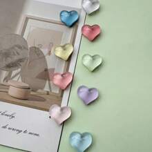 5 件/10 件/12 件/15 件可爱心形和椭圆形冰箱贴 - 适用于白板、储物柜和厨房装饰的塑料磁铁 - 非常适合家庭、办公室和节日礼物 - 彩色 - 查看 4