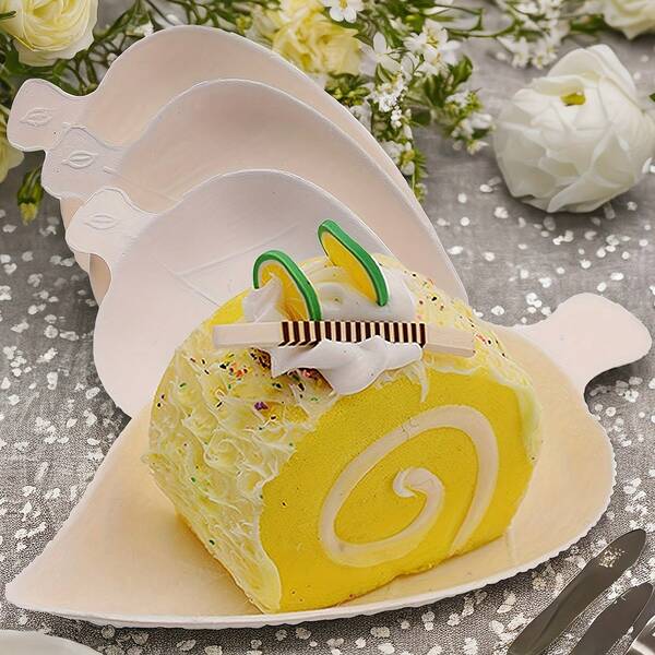 50/100 piezas Plato mini desechable con forma de hoja, plato de hojas para aperitivos, plato de sushi, plato de salsa, adecuado para plato de condimentos, muestra