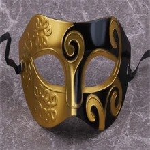 1pc New Half Face Mask, Mysterious Retro Mask, Adult Men Masquerade Mask - Multicolor - View 10