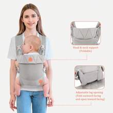 Portabebés recién nacido IULONEE, portabebé suave y ligero | Ergonómico, con soporte ajustable para el cuello, ideal para recién nacidos de 7-45 libras, con mayor comodidad y soporte