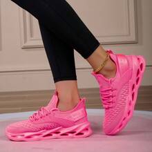 1 Paio di scarpe sportive di colore tinta unita, nuove scarpe sportive da donna stile britannico primavera/estate 2025 con lacci, punta tonda, suola alta antiscivolo, di moda, traspiranti, con suola spessa, da studentessa
