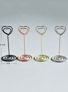 Set de 10 piezas de soportes de tarjetas de escritorio, soportes de visualización, soportes de tarjetas y fotos para la configuración de la mesa, soportes de números de escritorio, soportes de notas de alambre, soportes de números de mesa, soportes de tarjetas de visita, para bodas, aniversarios, fiestas de cumpleaños, centros de mesa, soportes de tarjetas de mesa para fiestas de cumpleaños