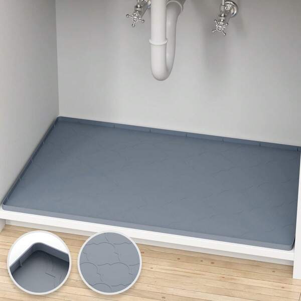 Siliconen gootsteenmat, waterdichte gootsteenbeschermmat, lekbak voor keukengootsteenkast, multifunctionele mat voor keukengootsteen, huisdiermat, koffiemat en meer