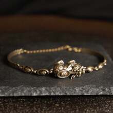 1pc Gold Ingot Bracelet Retro Ramadan Style Bracelet Ramadan Gift Bronze Bracelet Beautiful And Practical Details Highlight The Festive Charm, Convey Deep Feelings, Add A Special Memorial For Your Ramadan.