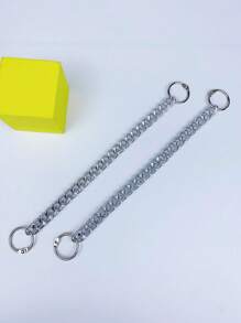Punk Style Hollow Out Decorative Shoe Chains, Removable Accessory Decoration For Sandals, Beach Shoes, Men & Women