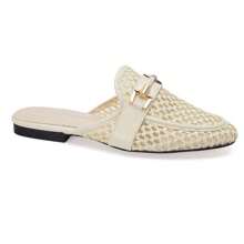 MOCASSINS 女士镂空设计金属装饰时尚半拖鞋