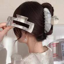 1/3 件女士水彩印花发夹，优雅爪夹，爪夹 - 彩色 - 查看 2