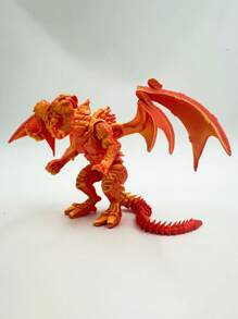 3D Printed Posable Triceratops Figurine With Movable Wings, Holographic Gradient Desk Decor Accessory - Multicolor - View 15