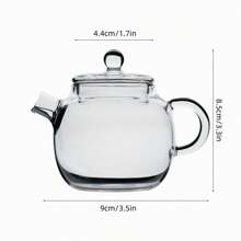 1pc 5.1oz/150ml Mini Single Teapot, Suitable For Tea, Flower Tea Back To School - Transparent - View 9
