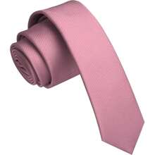 Men's Tie For All Occasions, Elegant, Social, Sporty, Various Colors - 粉紅色領帶 - 查看 1