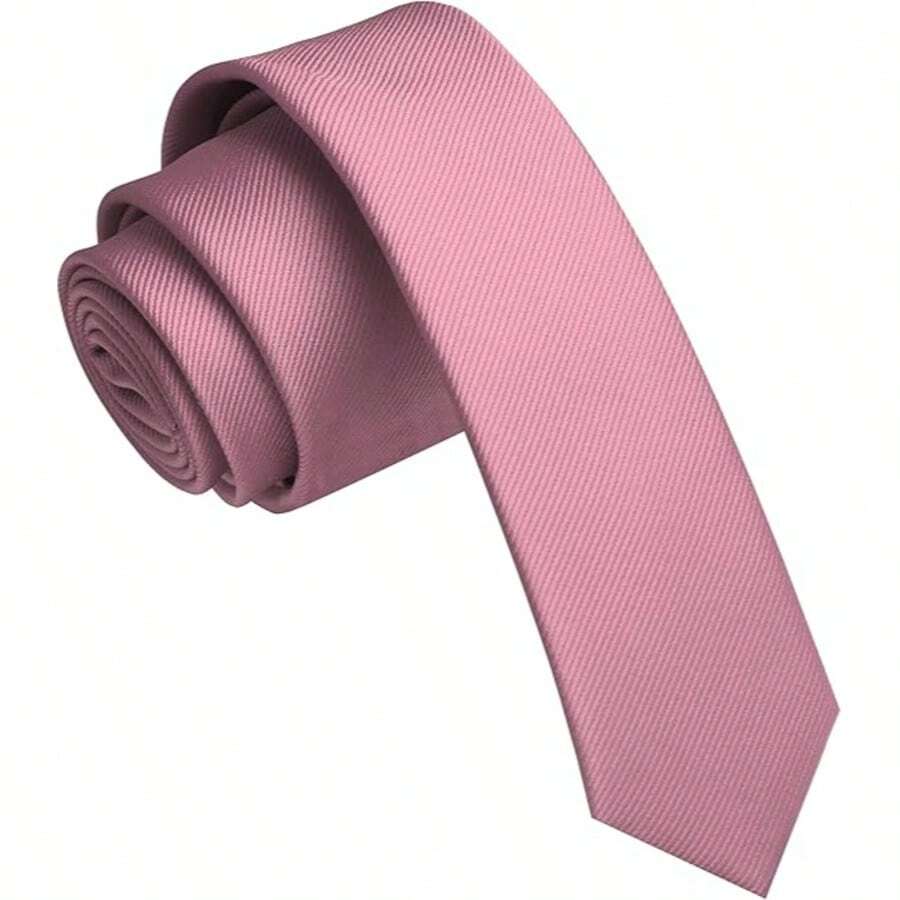 Men's Tie For All Occasions, Elegant, Social, Sporty, Various Colors - 粉紅色領帶 - 查看 1