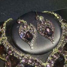 1 Set Women's Jewelry 3-Piece Set: Necklace & Earrings, Inlaid With Rhinestones, Fashion & Elegant, Suitable For Brides, Weddings, Banquets, Formal Occasions - Jewelry Set - View 4