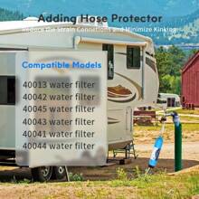 4 Pcs RV Inline Hose Water Filter,With 2 Flexible Hose Protectors,NSF Certified Camper Water Filter  For RV Garden, Reduces Lead,Fluoride,Chlorine,Bad Taste & Odor In Drinking,Dedicated For RVs And Marines