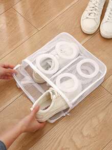 1pc Household Washing Machine Shoe Washing Bag Anti-Deformation Thickened Mesh Bag Summer Shoe Storage Box Can Be Placed In The Washing Machine Can Be Hung To Dry Household Shoe Washing Bag Suitable For Washing Machine And Dryer Travel Portable Storage Bag Laundry