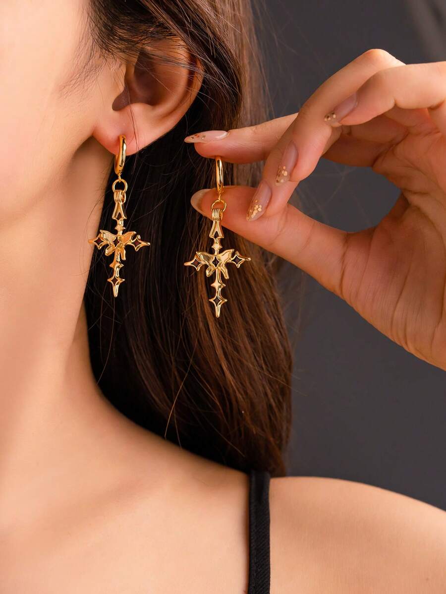 1 件女士项链首饰套装，希腊复古吊坠和耳环，适合项链和耳环