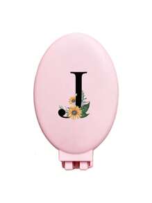 A-Z Daisy Flower Pattern Pink Portable Hollow Comb With Makeup Mirror, All-In-One Foldable Mirror Comb - Portable Tabletop Modern Makeup Tool, Travel Essential, Folding Comb With Makeup Mirror, Convenient To Carry,Giveaways,Travel,Cheap Stuff,Travel Essential - Pink - View 14
