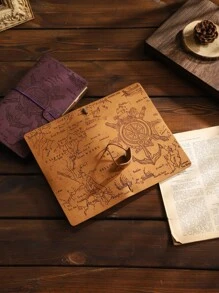 1 Cuaderno de viaje de piel suave de estilo pirata tamaño A6 de hojas sueltas vintage, adecuado para registro de notas en diversas ocasiones, útiles escolares, vuelta al colegio