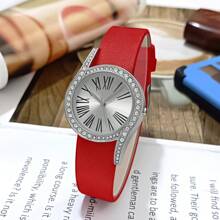 3pcs/Set Women Watches Set Quartz Watch For Women Fashion Wristwatch Ladies Clock Leather Watch Festival Gift Valentine's Day