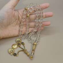 45pcs Artificial Crystal Beads Tasbih/, 10mm, With Elegant Accessories, Ideal Gift For Daily Use, Ramadan And Other Festivals - Artificial Crystal - View 4