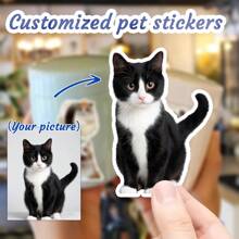 [Custom] Laminated Pet Sticker, Carry Your Beloved Pet Cuteness Everywhere. Whether It Is On A Water Cup, Notebook, Or Luggage, You Can Always Feel The Warm Companionship Of Your Furry Friend.,Back To School Fashion - Multicolor - View 2