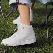 Nike EBERNON 复古高帮运动鞋，简约设计，舒适休闲运动 - 白色 - 查看 9