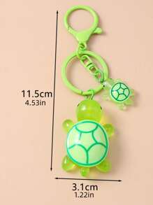 Llavero con colgante de tortuga pequeña y linda, accesorio metálico con cadena para mochila, decoración para el teléfono móvil - Multicolor - Ver 3