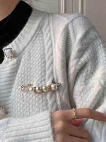 12 件仿珍珠胸针裤夹腰部调节器女士服装腰部收缩器防走光夹连衣裙配饰别针衣服包饰学校办公室配饰衬衫夹克珠宝圣诞节万圣节衣服别针有趣可爱教师礼物服装配饰包饰 - 彩色 - 查看 3