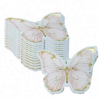 20 Piezas/40 Piezas/60 Piezas Servilletas con diseño de mariposa, suministros para fiesta de mariposa rosa, decoración de fiesta de cumpleaños con mariposas, servilletas desechables con forma de mariposa para vajilla de fiesta con tema de primavera, mariposas y hadas para fiestas de cumpleaños