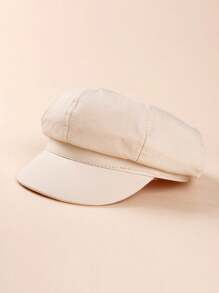 1pc Child/Youth Solid Color Versatile Newsboy Cap, Suitable For Spring, Summer, Autumn, Everyday Wear
