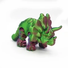 1pc 3D Printed Triceratops Figurine - Plastic Collection Display, Suitable For Home Decor, Holiday Decor, Valentine's Day Gift, Party Favors - Multifunctional Decoration, Applicable To Various Room Types