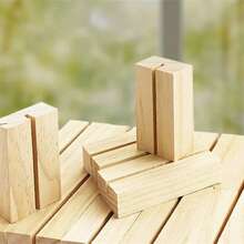 4 件木制明信片架，松木底座，桌面日历展示，创意留言照片便签架，适用于书桌、桌子、复活节和各种节日的装饰 - 彩色 - 查看 10