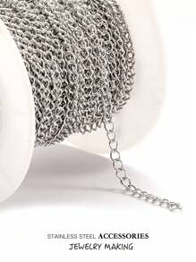 2/10 mètres Chaîne d'extension en acier inoxydable 2/3/4 mm Chaînes de collier dorées pour accessoires de fabrication de bracelets, de bijoux et d'artisanat