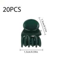 20 pièces/set Clip de fixation en plastique pour plante, clip de jardin minimaliste de couleur unie pour l'extérieur