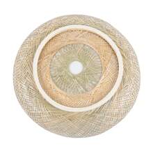 HYYKJ-US Rattan Ceiling Light Fixture, Bamboo Ceiling Light, Bamboo Woven Ceiling Light