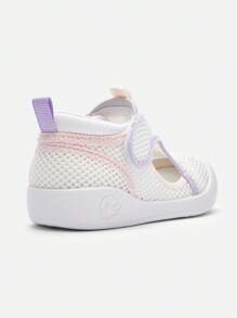 Balabala 幼兒透氣網眼涼鞋，輕便夏季嬰兒鞋，2025 - 白紫色調 - 查看 5