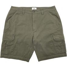 Men's Cargo Shorts Cotton Lightweight Multi Pocket Casual Outdoor Hiking Shorts - 橄欖綠 - 查看 1