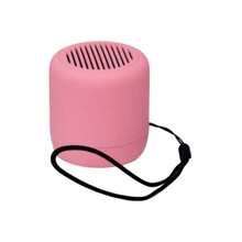 BUYTITI Mini Bocina Bluetooth 2″ con correa - Rosa - Ver 1