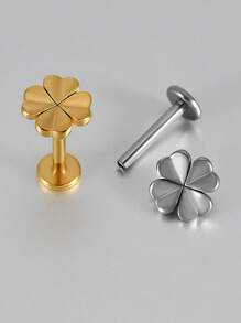 1PC Stainless Steel Flower Ear Tragus Cartilage Piercing Internal Threaded Bee/Butterfly Labret Ring Lobe Earrings Helix Piercing - 1 Gold - View 7