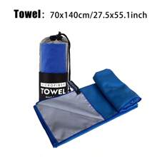 1 Pc New Double-Sided Color Block Microfiber Towel, Strong Absorbent And Quick-Drying Sports Towel, Ultra-Lightweight And Soft Gym Equipment Towel, Outdoor Camping Towel, Running Neck Sweat Towel, Suitable For Beach, Travel, Yoga, Bathroom - Multicolor - View 15