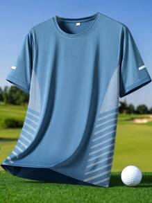Camisetas deportivas y de exterior para hombre. Ropa de exterior para primavera y verano. Prendas superiores activas. Camisetas de manga corta para uso diario y casual, running y entrenamiento, cómodas y holgadas, para tenis, golf, hockey y equitación. - Verde - Ver 2