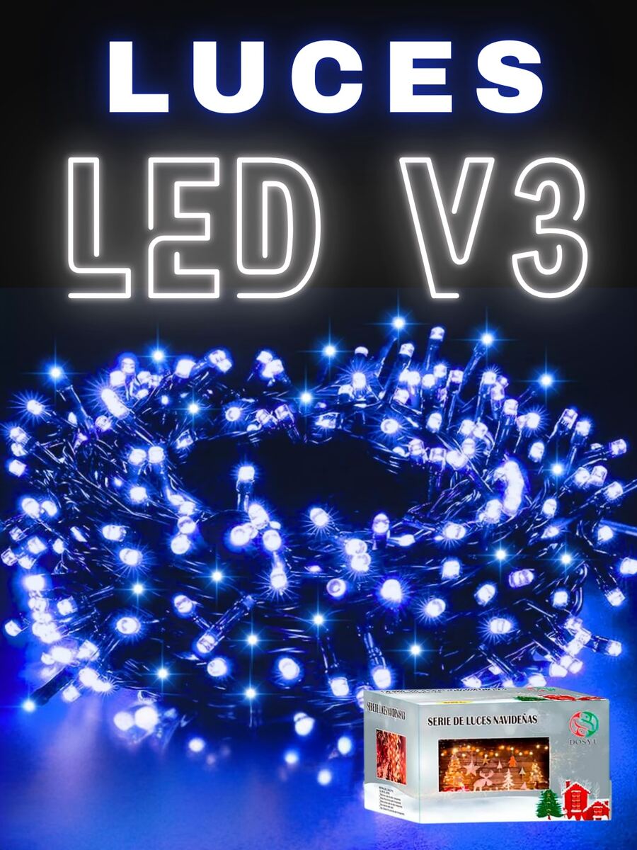 Royal Blue Christmas Lights With V3 LED Bulb Black Waterproof Cable Outdoor Christmas Decoration Christmas Tree Garland Linear Series Energy Efficient Bright Lights
