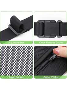 网球球架可调节网球腰包防汗网布球袋匹克球训练收纳袋配件 - 彩色 - 查看 8