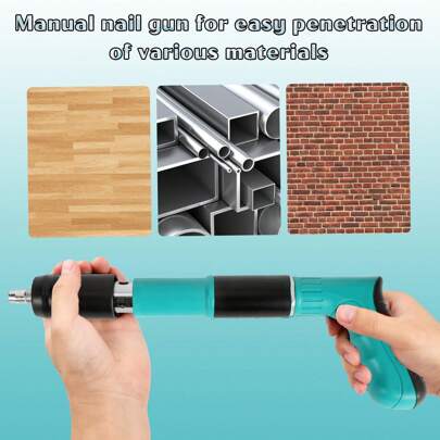 Pistola de clavos de acero mini, herramienta de remachado con fuerza ajustable, herramienta de fijación, herramienta de decoración, herramienta para trabajar la madera