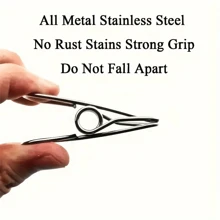 50 Peças Presilhas de Roupas de Aço Inoxidável, Pregadores de Roupa Duráveis, Presilhas de Arame Metálico Multiuso, Adequadas para Lavanderia, Cozinha Doméstica, Viagens ao Ar Livre, Escritório
