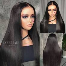 ISEE M-Cap Wear Go 9x6 Silky Straight HD Lace Glueless Wig Pre Bleached Tiny Knots Wig Pre Blucked Pre Cut Straight Lace Front Wigs Human Hair 180% Density Upgraded No Glue Hd Lace With Baby Hair For Woman - Natural & Black - View 6