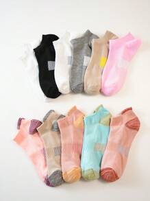 11 Pairs Women's Summer Short Drawstring Mesh Breathable Athletic Socks - Multicolor - View 3