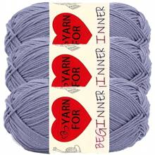 3pcs Soft & Comfortable 100% Acrylic Yarn Skeins - 3x 50g Assorted Colors, For Knitting, Crochet And Crafts, High Twist Spun